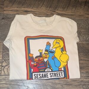 Sesame Street Kids Shirt - Cream with Colorful Characters